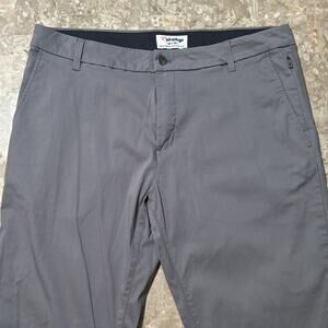 Birddogs Pants Mens 36x30 (Fits 38x29) Grey Linerless Chino Performance Golf